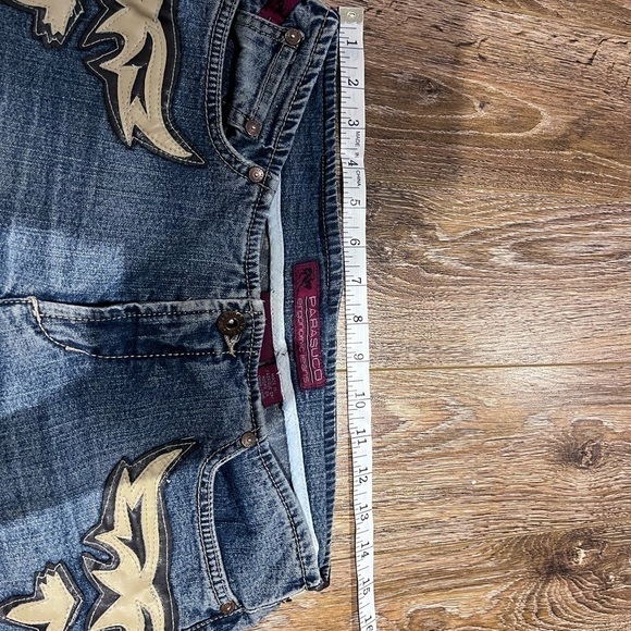 Vintage parasuco jeans short size 28 with beige leather details - Picture 4 of 8
